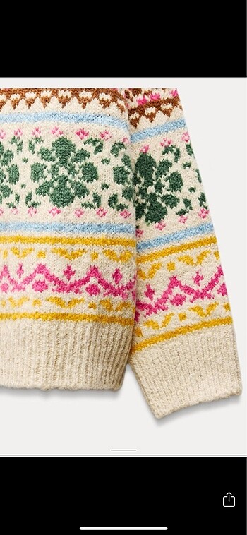 s Beden Zara oversize desenli kazak