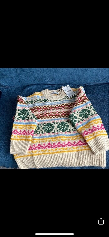 s Beden çeşitli Renk Zara oversize desenli kazak