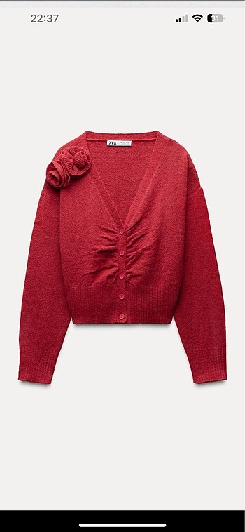 Zara Zara Çiçek aplikeli örgü hırka