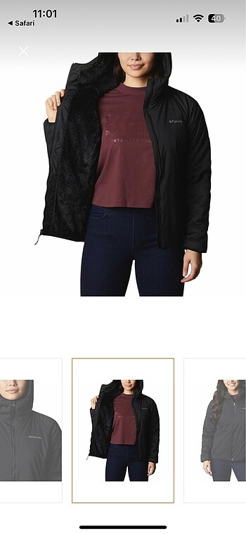 xs Beden Columbia kadın mont