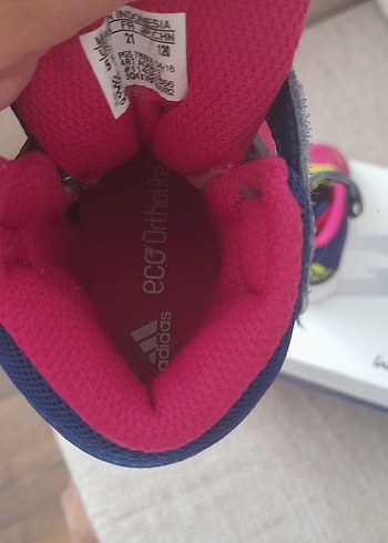 21 Beden Kız Çocuk Pembe Renkli Cırtcırtlı Spor Ayakkabı orjinal adidas