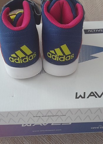 Adidas Kız Çocuk Pembe Renkli Cırtcırtlı Spor Ayakkabı orjinal adidas