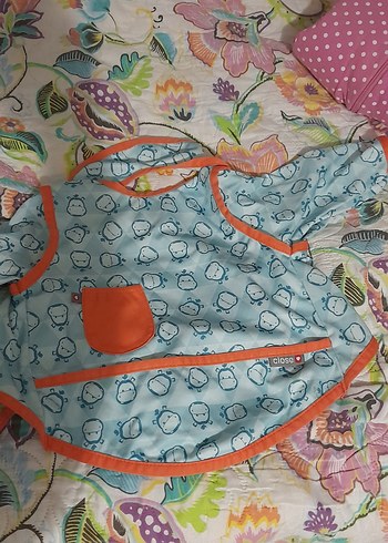 Desenli Çok Renkli Bebek Önlüğü - Görsel 2