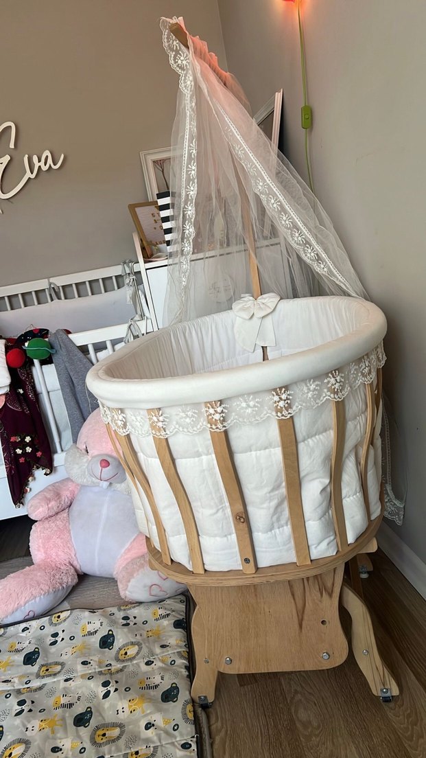 Ahşap sallanır beşik - Görsel 5