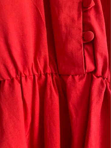 38 Beden kırmızı Renk Uzun günlük elbise
