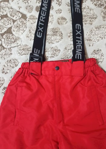 Kemerli Kırmızı Çocuk Kayak Pantolonu - Görsel 4