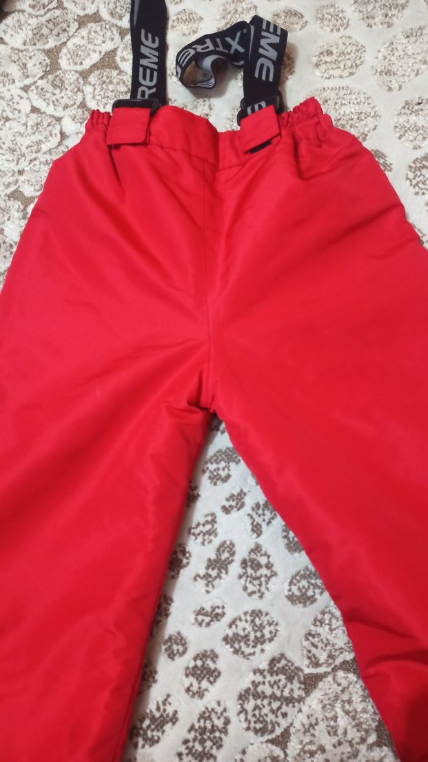 Kemerli Kırmızı Çocuk Kayak Pantolonu - Görsel 5
