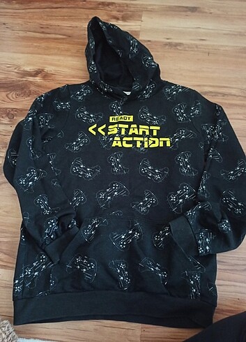 11-12 Yaş Beden siyah Renk LCW erkek cocuk sweatshirt