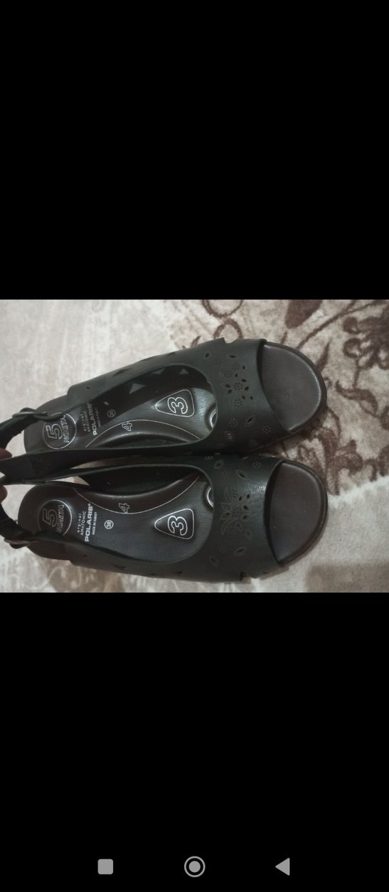 POLARİS Siyah Dolgu Topuk Sandalet - Görsel 3