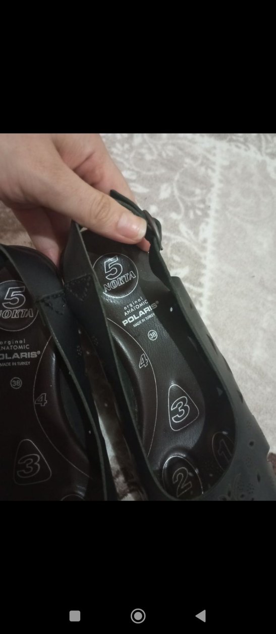 POLARİS Siyah Dolgu Topuk Sandalet - Görsel 5