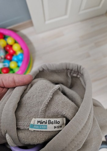 Çocuk Bej Kapüşonlu Sweatshirt - Görsel 3