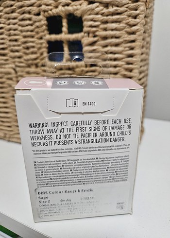 BIBS Pastel Haki Emzik - Doğal Kauçuk + 6 ay - Görsel 2