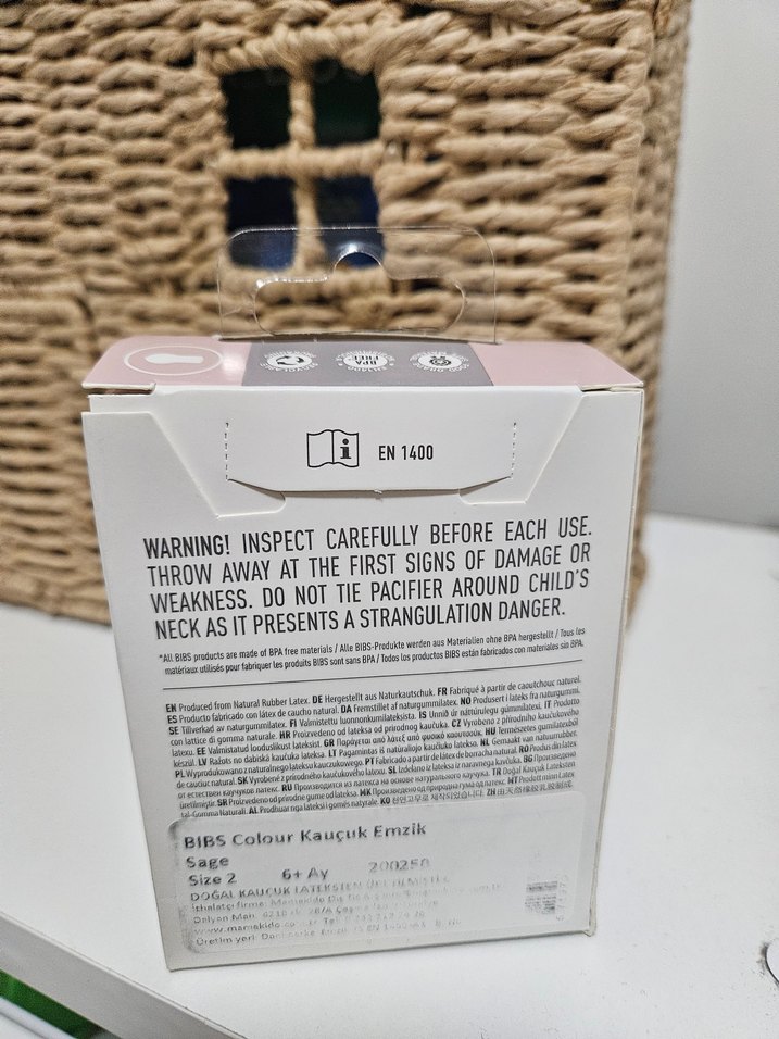 BIBS Pastel Haki Emzik - Doğal Kauçuk + 6 ay - Görsel 2