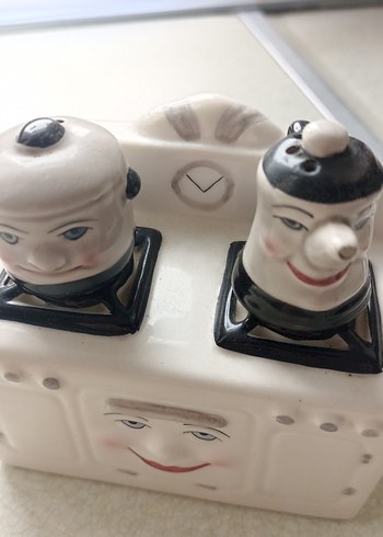 Ikea Beyaz Seramik Mutfak Tuzluk ve Biberlik Seti
