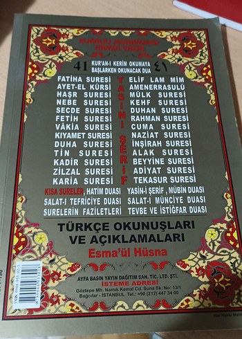41 Sure Türkçe Okunuşları ve Açıklamaları
