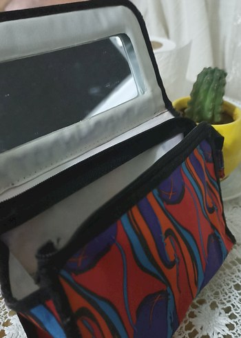  Beden Kadın Çok Renkli Tie-Dye Fermuarlı Clutch Çanta