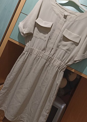 Beyaz Keten Kısa Kollu Mini Tulum - Görsel 2