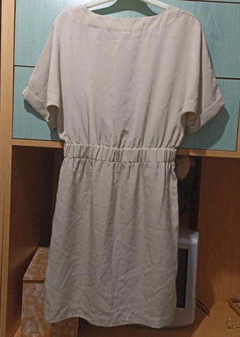 Beyaz Keten Kısa Kollu Mini Tulum - Görsel 4