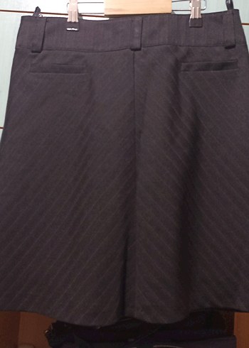 Kahverengi Midi Hamile Etek - Görsel 2