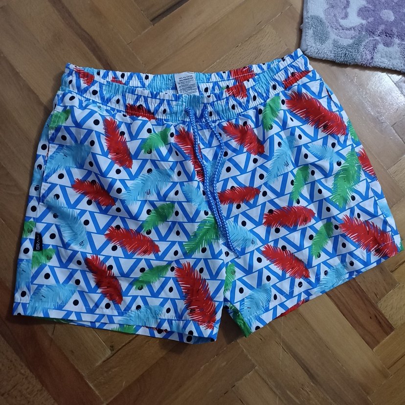 Renkli Bohem Desenli Erkek Mini Şort - Görsel 2