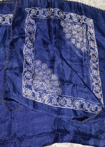 Parlak Lacivert Bohem Kadın pareo - Görsel 6