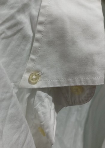 Erkek Beyaz Keten Gömlek - Görsel 2