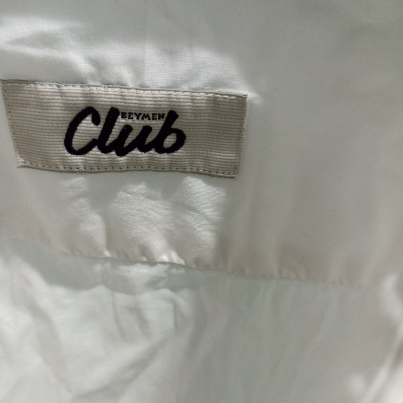 Erkek Beyaz Keten Gömlek - Görsel 3