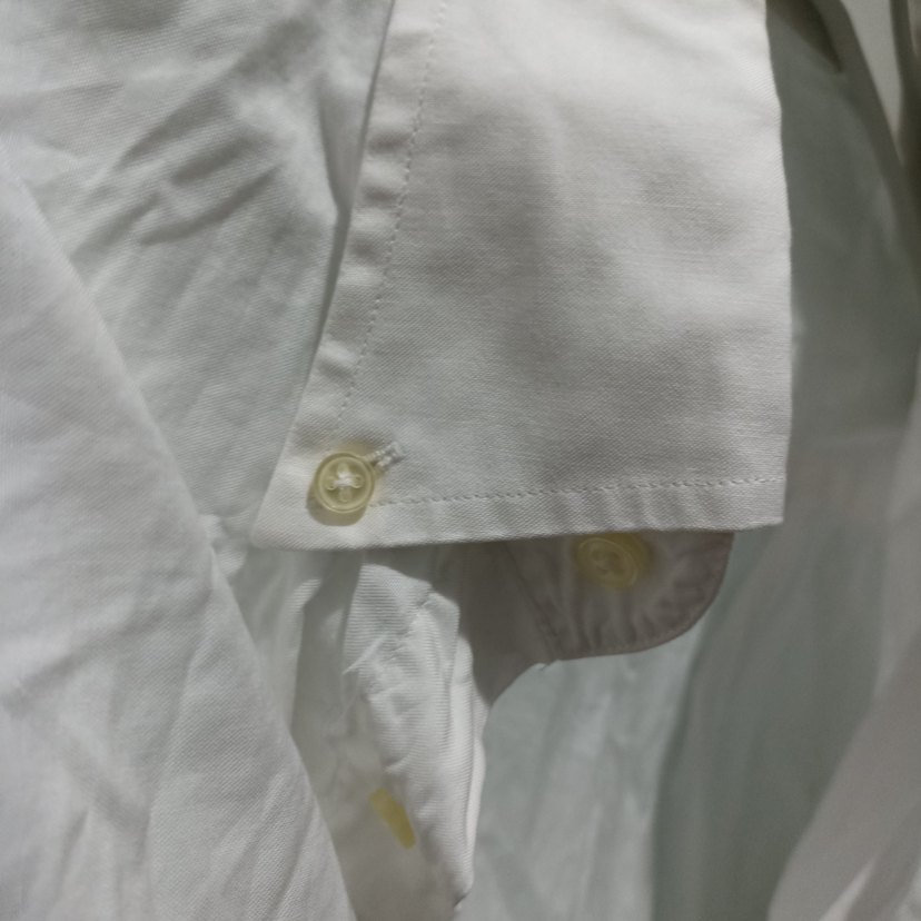 Erkek Beyaz Keten Gömlek - Görsel 2