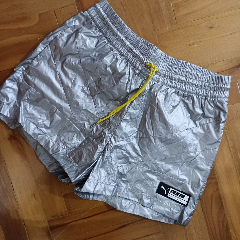 Gri Mini Fitilli Spor Şort - Görsel 2