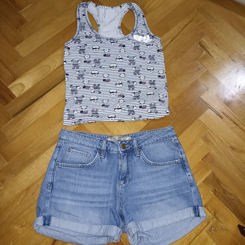 Kadın Mavi Denim Mini Şort - Görsel 2