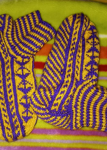 Renkli Desenli Erkek Çorabı - Görsel 2