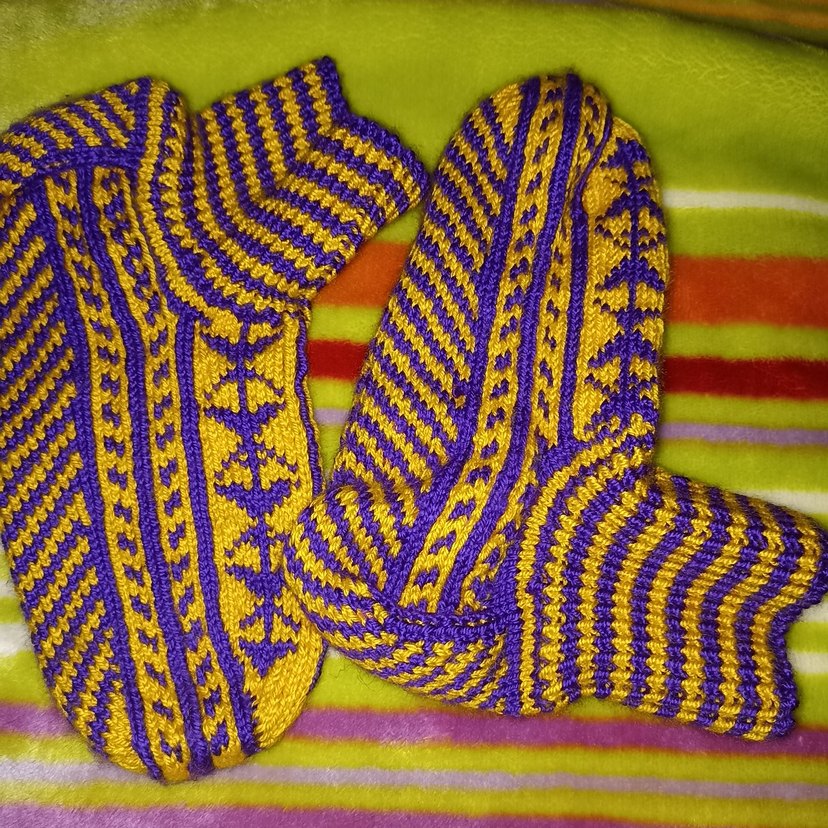 Renkli Desenli Erkek Çorabı - Görsel 2