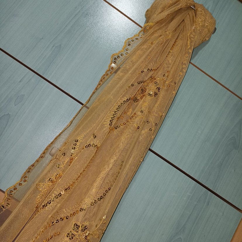 Bej Parlak Nakışlı Bohem Perde - Görsel 4