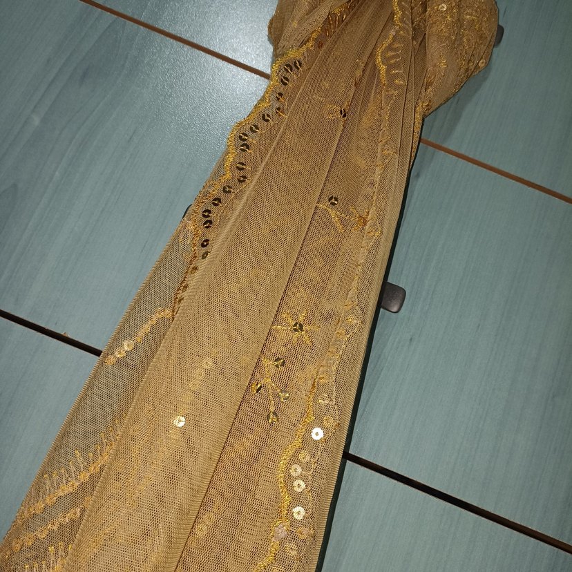 Bej Parlak Nakışlı Bohem Perde - Görsel 2