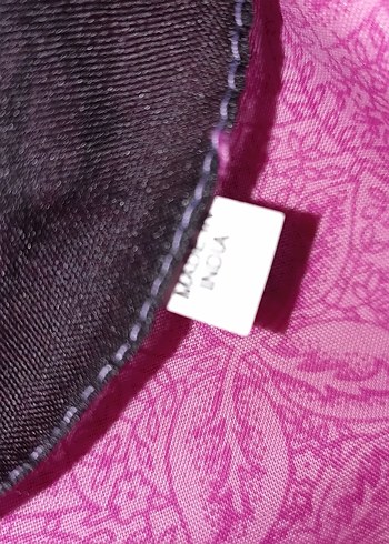 Pembe Siyah Desenli Bohem Kadın pareo - Görsel 4