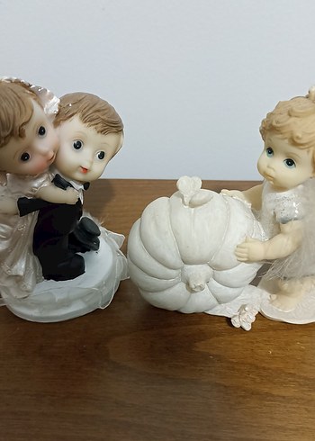 Beyaz Pastel Renkli Figürin Seti - Görsel 2