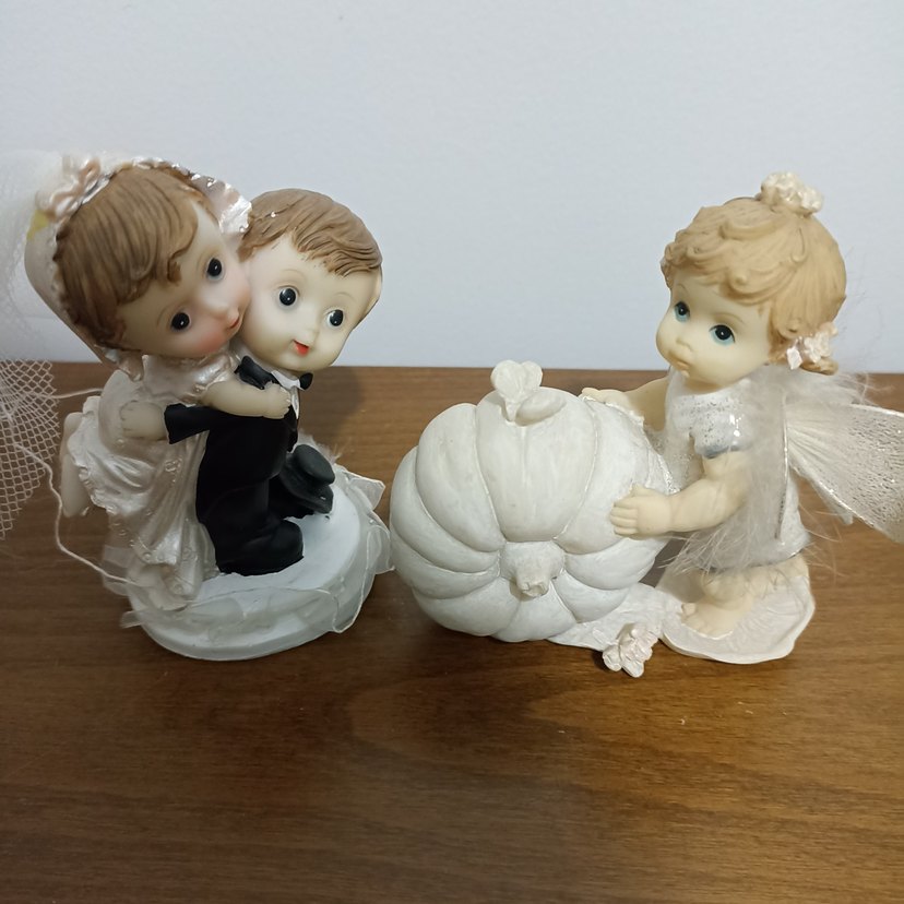 Beyaz Pastel Renkli Figürin Seti - Görsel 2