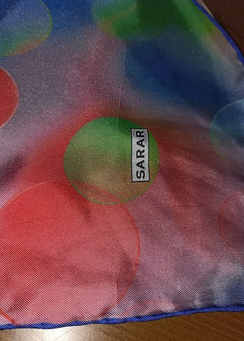 Renkli Parlak Kadın İpek Fular - Görsel 3