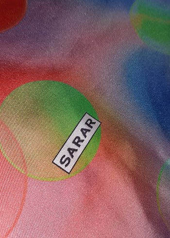 Renkli Parlak Kadın İpek Fular - Görsel 7