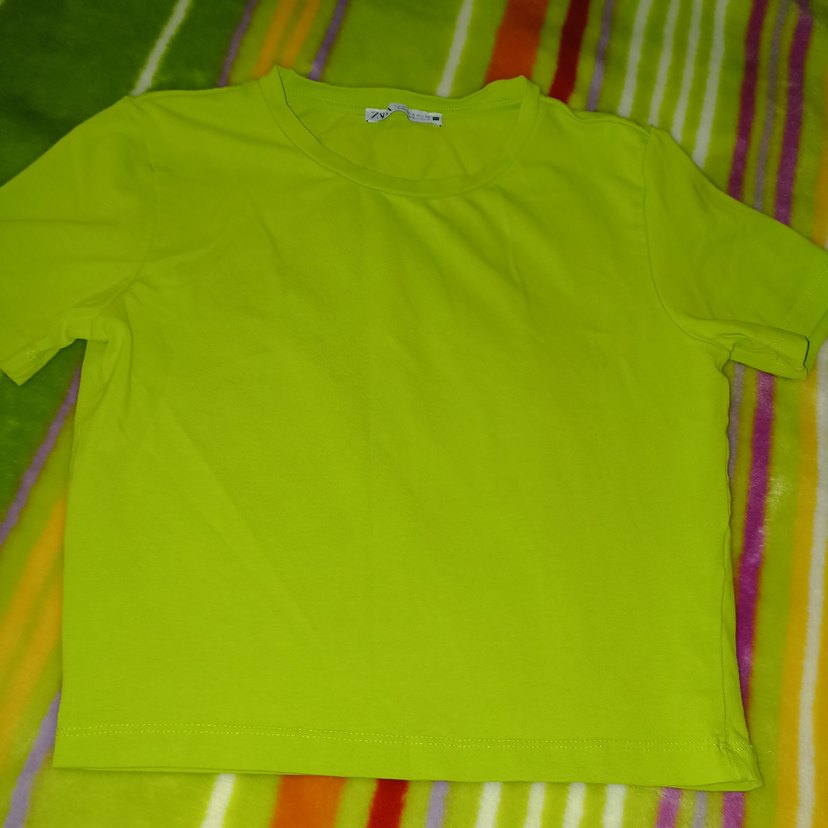 Kız Çocuk Yeşil Kısa Kollu Tişört - Görsel 2