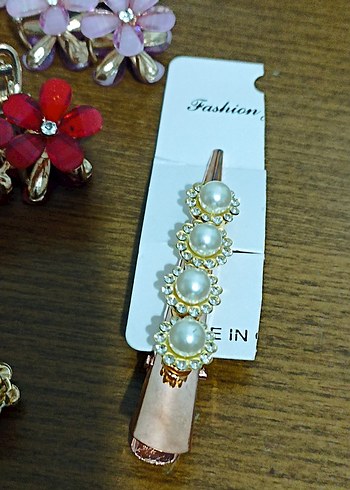 Renkli Boncuklu Çiçekli Saç Tokası - Görsel 7