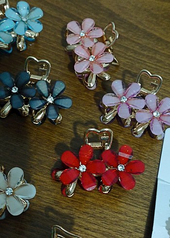 Renkli Boncuklu Çiçekli Saç Tokası - Görsel 8