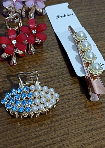 Renkli Boncuklu Çiçekli Saç Tokası - Görsel 6