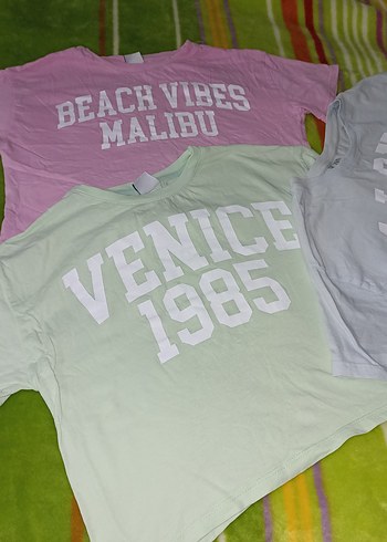 Baskılı Kız Tişörtü, Kısa Kollu, Pembe - Görsel 4