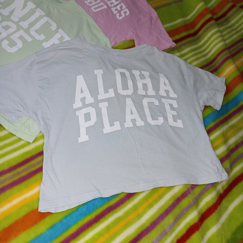 Baskılı Kız Tişörtü, Kısa Kollu, Pembe - Görsel 3