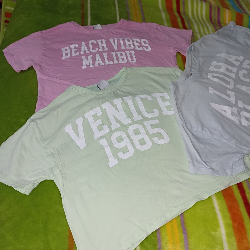 Baskılı Kız Tişörtü, Kısa Kollu, Pembe - Görsel 4