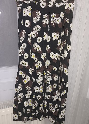 Bohem Pileli Uzun Etek, Papatya Desenli - Görsel 4