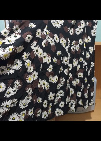 Bohem Pileli Uzun Etek, Papatya Desenli - Görsel 3