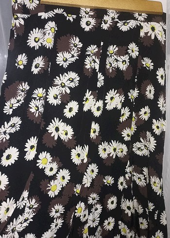 Bohem Pileli Uzun Etek, Papatya Desenli - Görsel 6