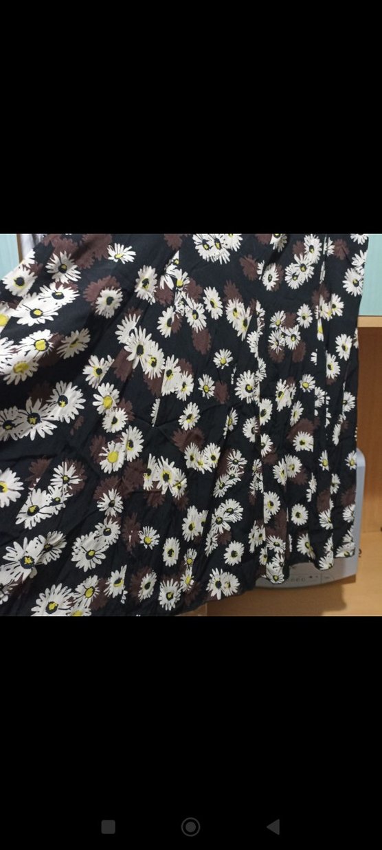 Bohem Pileli Uzun Etek, Papatya Desenli - Görsel 3